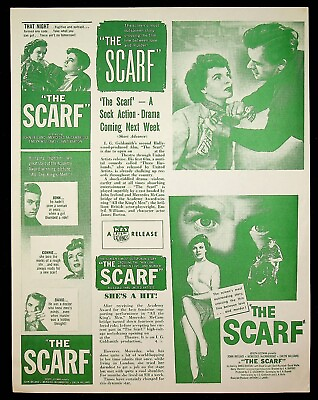 #ad The Scarf 1951 Original Movie Theater Herald John Ireland Mercedes McCambridge $9.99