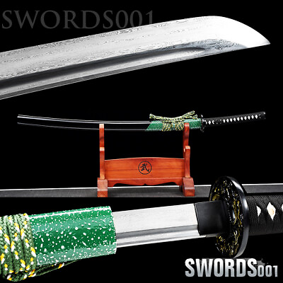#ad dragon tsuba Japanese warrior Sword Samurai Katana folded steel blade full tang $159.00
