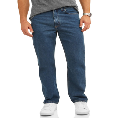 #ad Mens Jeans Denim Classic Pants Big Size 30 54 Men#x27;s Relaxed Fit Jeans $25.99