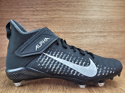 #ad Nike Men#x27;s Alpha Menace Football Cleats Black White CK4277 001 Lot Size 12.5 $69.99