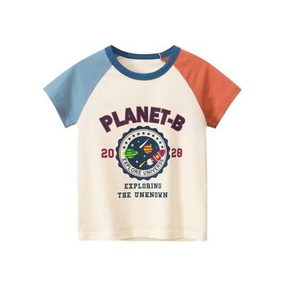 #ad Planet T Shirts Boy Tops Girl Shirts Kids Clothing Cartoon Cotton $9.99