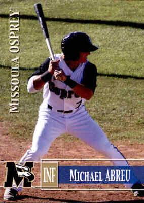 #ad 2014 Missoula Osprey Grandstand #1 Michael Abreu Key West Florida Baseball Card $12.99