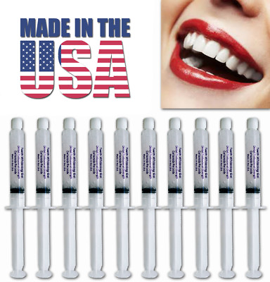 #ad 44% TEETH WHITENING PROFESSIONAL DENTAL SYSTEM KIT AT HOME 10 GEL MADE IN USA $13.95