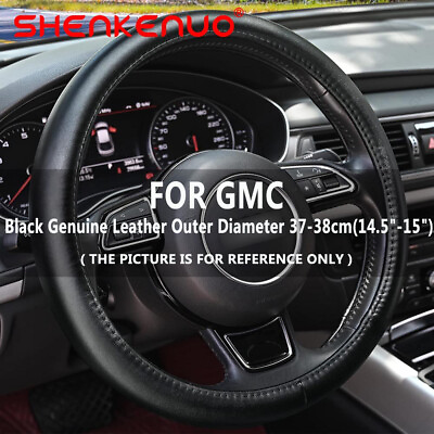 #ad Steering Wheel Cover Genuine Leather for GMC Sierra 1500 2500 HD 3500 2001 2006 $21.59