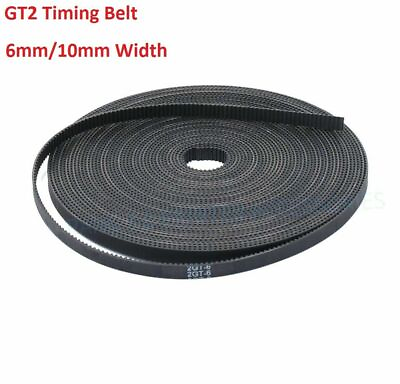 #ad Rubber PU Steel Wire 6mm 10mm Width Open Timing Belt For 3D Printer GT2 Pulley $257.21