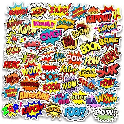 #ad 50PCS Superhero Party Stickers for Kids Surprise Stickers Superhero Sign $13.11