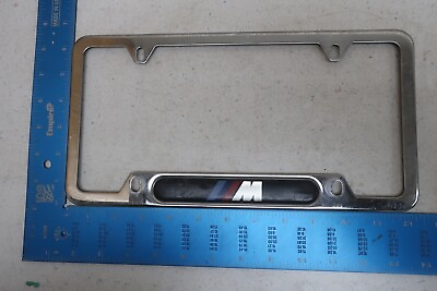 #ad License Plate Frame Genuine BMW M Power Powered By Metal F3 $25.19