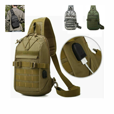 #ad Outdoor Molle Sling Chest Pack Messenger Shoulder Bag Hiking Backpack Tactical AU $37.90