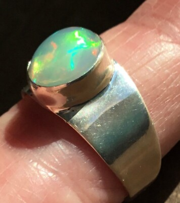 #ad Natural Ethiopian Opal Gemstone 925 Sterling Silver Ring Mother#x27;s Day Jewelry $16.11