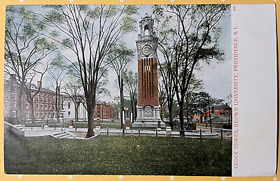 #ad #ad Providence RI Brown University Clock Tower Rhode Island Vintage Postcard c1900 $11.95