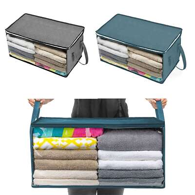 #ad Anti Dust Large Storage Bag Clothes Quilt Blanket Storage Sort Home Organizer $9.59