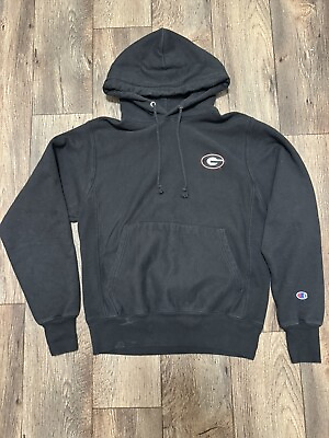 #ad Georgia Bulldogs Embroidered Logo Champion Reverse Weave Hoodie Size Small 20x24 $35.00