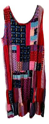 #ad Plus Size Zanzea Dress 5XL Sleeveless Sheer Patchwork Multicolor $27.95