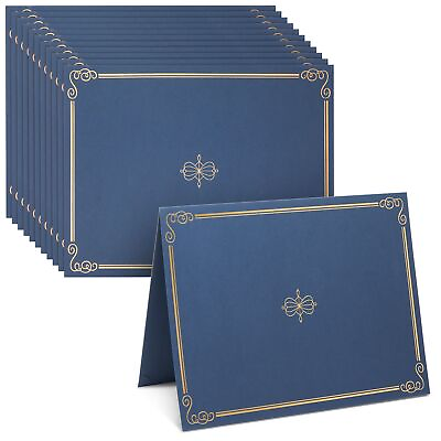 #ad 24 Pack Navy Blue Certificate Holders Use as Award Diploma Cover Letter Size $22.99