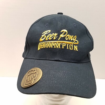 #ad Beer Pong Champion Ball Cap Hat W Built in Bottle Opener Bill Funny College Gag $14.99