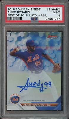 #ad 2016 BOWMAN#x27;S BEST AMED ROSARIO B16 ARO OF 2016 AUTOGRAPHS REFRACTOR PSA 9 METS $20.00
