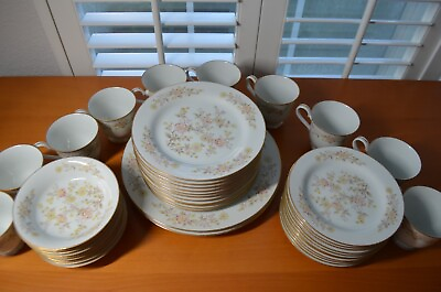 #ad VINTAGE 45 Piece Set of NITTO Dynasty 4646 Fine China White Philippines $300.00