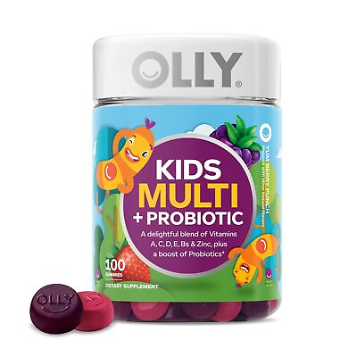 #ad OLLY Kids Multi 100 Count Pack of 1 Multi Probiotic 100 ct Multivitamin $32.99