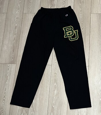 #ad Baylor Bears Big Logo Champion Sweatpants Adult Large L Black NCAA $17.75