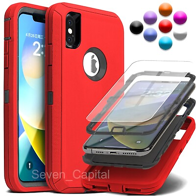 #ad For Apple iPhone X XR XS Max 10 Shockproof Protective Rugged Hard Cover Case $8.98