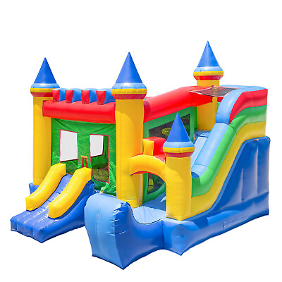 Commercial Bounce House 100% PVC Inflatable Castle King Jumper Slide w Blower $1704.99