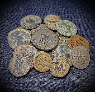 #ad THREE RANDOM ANCIENT ROMAN BRONZE COINS 1500 YEARS OLD $27.95
