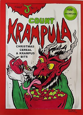 #ad KRAMPUS CHRISTMAS PRINT Count Krampula X MAS LIMITED HORROR Festive SCHERES $10.00