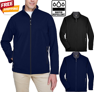 #ad Mens TALL Two Layer Fleece Bonded Soft Shell Water Repellent Jacket LT 5XLT NEW $50.44