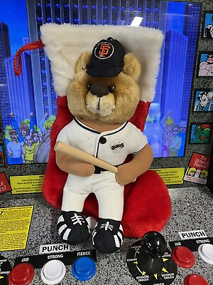 #ad Vintage MLB 1993 San Francisco Giants Bear Plush Mascot Christmas Stocking $49.00
