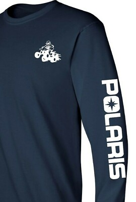 #ad POLARIS ATV Long Sleeve NAVY T shirt *FAST SHIPPING Shirt up to 5X Sportsman ACE $32.00