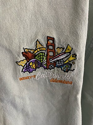 #ad NWT VTG Disneyland Embroidered California Adventure Shirt Large L 16.5 x 36 37 $41.25