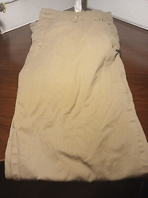 #ad Zara Man Pants Mens Size 38x32 Beige Chino Flat Front Stretch Fabric $29.93