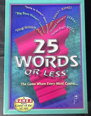 #ad 25 Words of Less Vintage Word Board Game Winning Moves 1997 Complete Rare Find $24.99