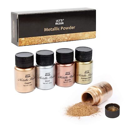 #ad Metallic Pigment Powder 5 Colors Fine Resin Pigment Powder Each Bott� $22.79