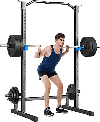 #ad Adjustable Power Rack Power Cage Squat Rack with Pull Up Bar Weight Lifting Cage $139.00