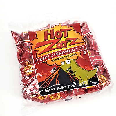 #ad Hot Zotz Fiery Cinnamon Fizz 100 Fizzy Hard Candies Count 1 lb 2 oz 100 count $14.99