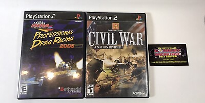 #ad Sony Playstation 2 PS2 Video Game Lot of 2 Civil War Professional Drag Racing $13.45