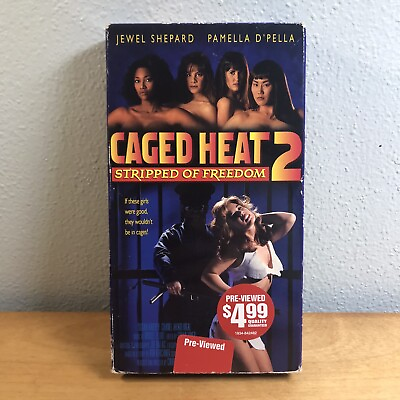 #ad Caged Heat 2 Stripped of Freedom Vintage VHS Movie Tape 1994 Action Adventure $7.99