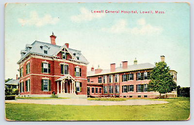 #ad Postcard 1914 Lowell Mass. General Hospital A10 $8.45