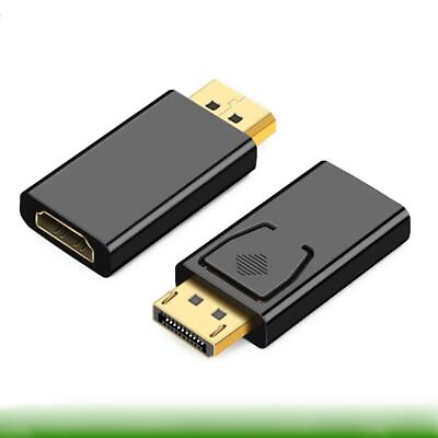 #ad 1X New Display Port to HDMI Compatible Male Female Converter Adapter NEW $1.24