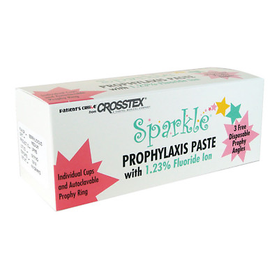 #ad 200 Pk Crosstex Sparkle Prophylaxis Paste with 1.23% Fluoride Ion All Flavors $39.99