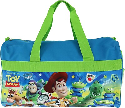 #ad Disney Toy Story 18quot; Carry On Duffel Bag Green Blue Overnight Bag Kids Travel $26.45
