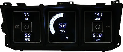 #ad 1973 1979 Ford Truck Digital Dash Panel White LED Gauges Made In The USA $363.16