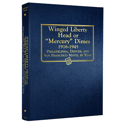 #ad Mercury Winged Liberty Dimes: 1916 1945 Whitman Classic Coin Album $23.96