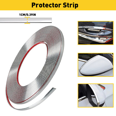 #ad 1 2quot; Chrome Trim Molding Strip Decoration Car Body Door Side Protector 16ft EXD $11.99