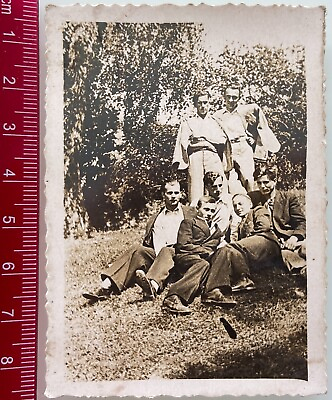 #ad 1939 Affectionate Young Men Hugging Handsome Guys Gay Interest Vintage Photo $9.99