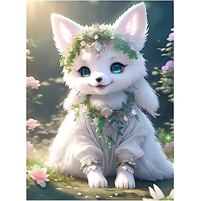 #ad 5D Painting by Numbers Kits for Adults Cute Animals Glitter Fox Full Drill $18.21