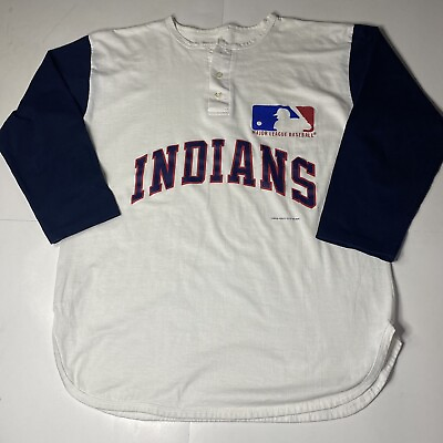 #ad RARE 1989 Cleveland Indians Champion Sports Long Sleeve Baseball T Shirt MLB $449.99