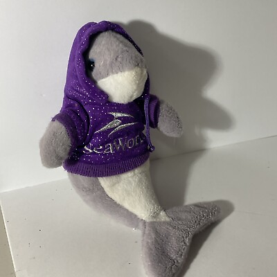 #ad Plush Dolphin with Hoodie 11quot; Stuffed Animal 2012 Sea World Exclusive $8.99