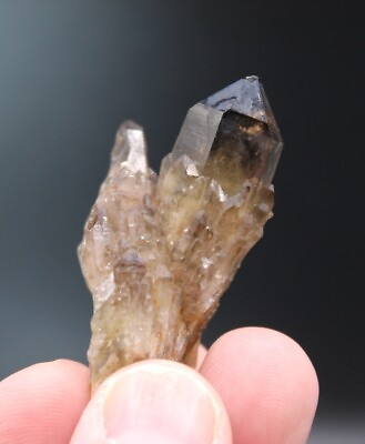 #ad Smoky Quartz Black Matrix Crystal Point Rock Raw Gem Mineral 21.7g $25.00